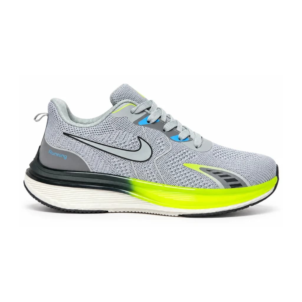 Nike AeroStride Road Trainers - Grey / Volt — Running
